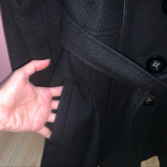 Wool/cashmere black coat - Picture 4 of 13